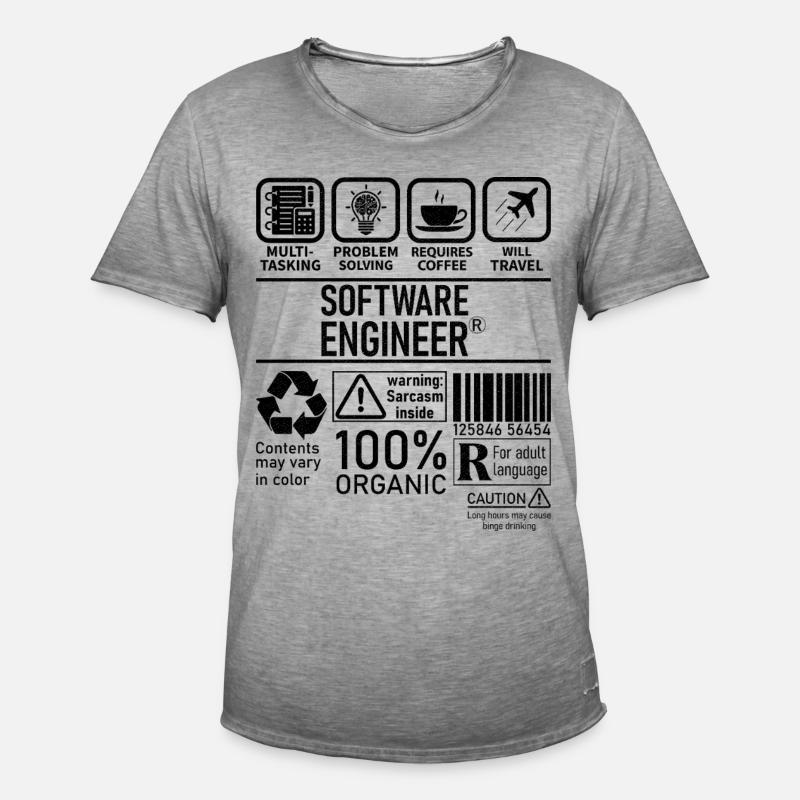 Software Engineer multi tasking problem solving - Männer Vintage T-Shirt - Vintage Grau