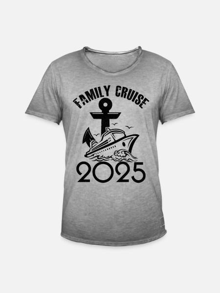 Family cruise 2025 - Men's Vintage T-Shirt - vintage grey