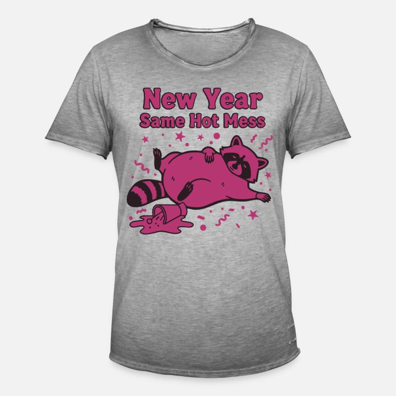 Neujahr Same Hot Mess Celebration 2025 - Männer Vintage T-Shirt - Vintage Grau