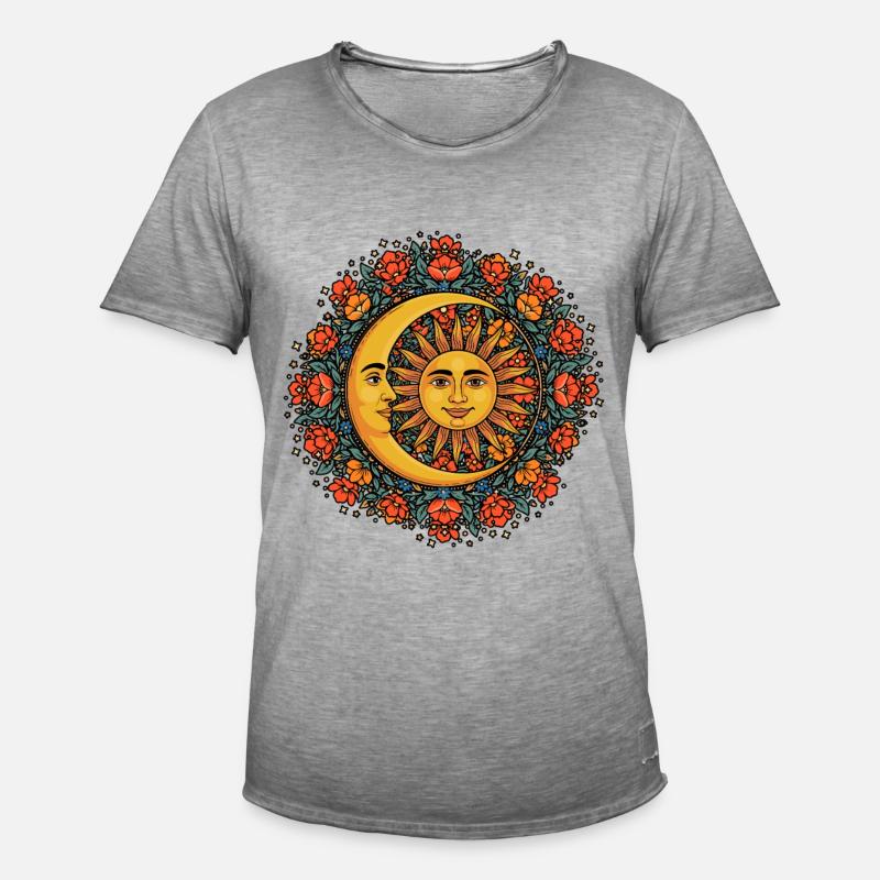 Litha Pagan Solstizio d'Estate Midsommar - Maglietta vintage da uomo - vintage grigio