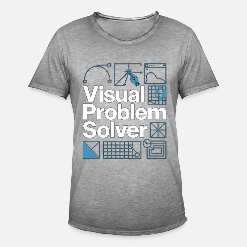 Graphic Designer Visual Problem Creative Designer - Männer Vintage T-Shirt - Vintage Grau