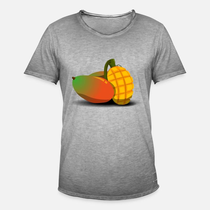 Explosive mango - Männer Vintage T-Shirt - Vintage Grau