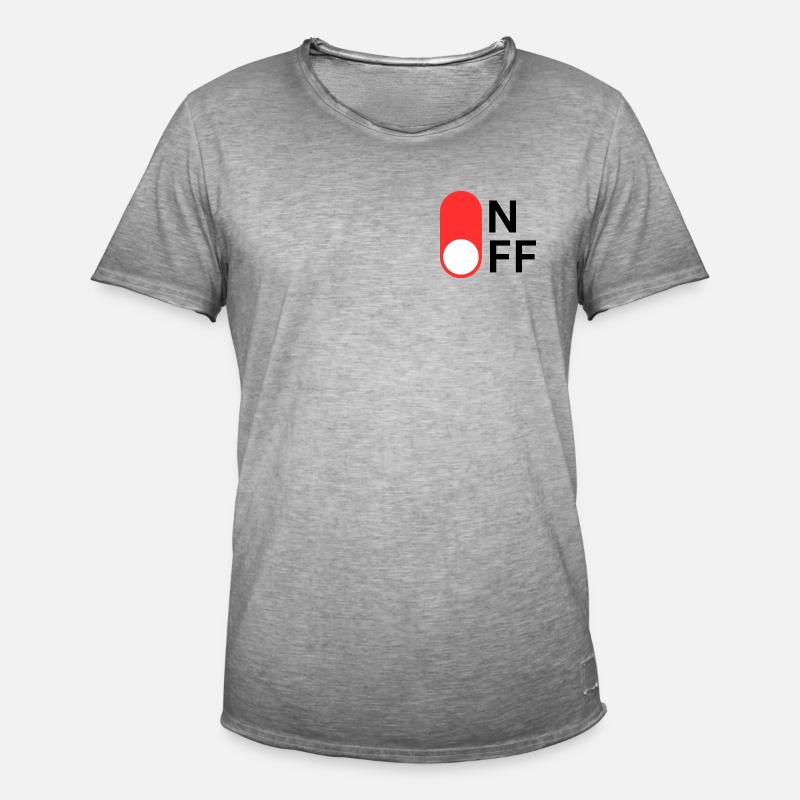 Mode ON/OFF - T-shirt vintage Homme - vintage gris