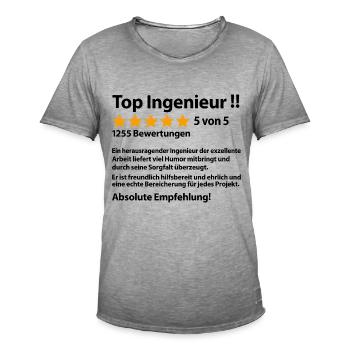 Diplom Ingenieur Master Bachelor Abschluss - Männer Vintage T-Shirt - Vintage Grau - Vorne