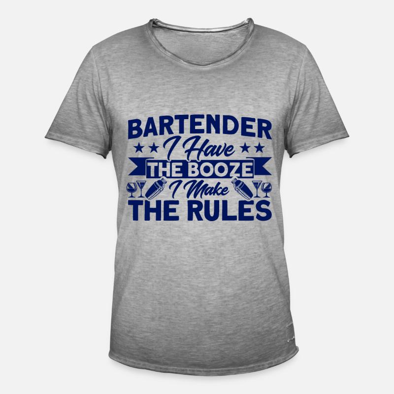Kellner Service Barkeeper Geschenk - Männer Vintage T-Shirt - Vintage Grau