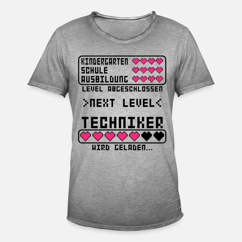 angehende Techniker vor Ausbildung Beginn Start - Männer Vintage T-Shirt - Vintage Grau