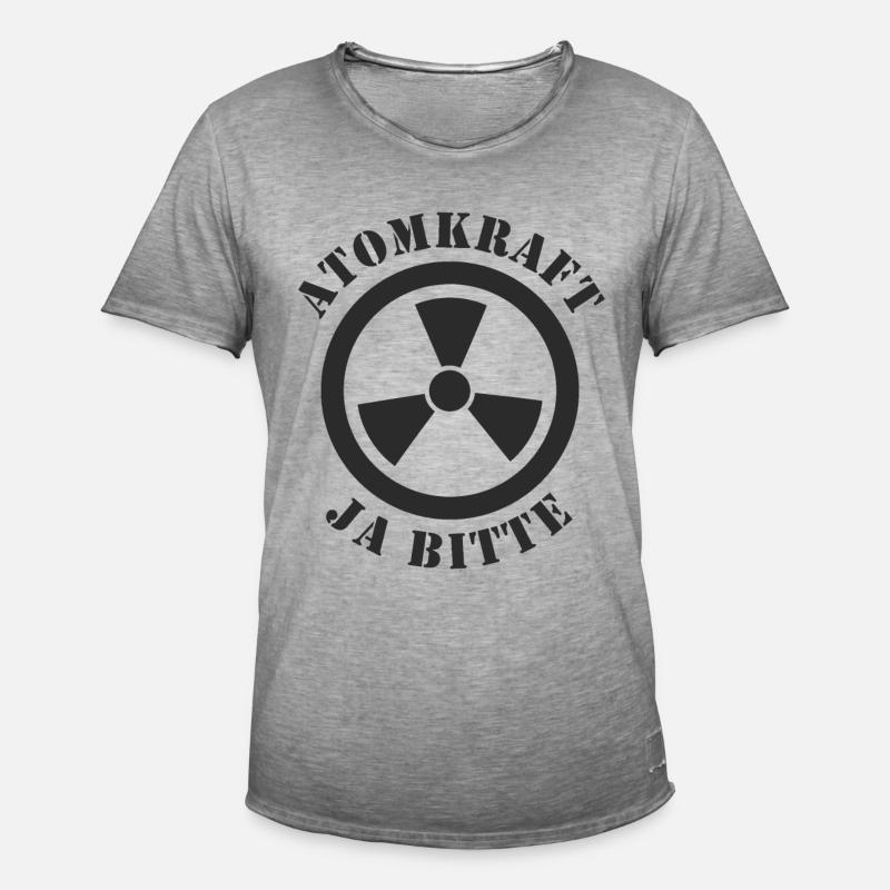 Atomkraft, Ja bitte - Männer Vintage T-Shirt - Vintage Grau