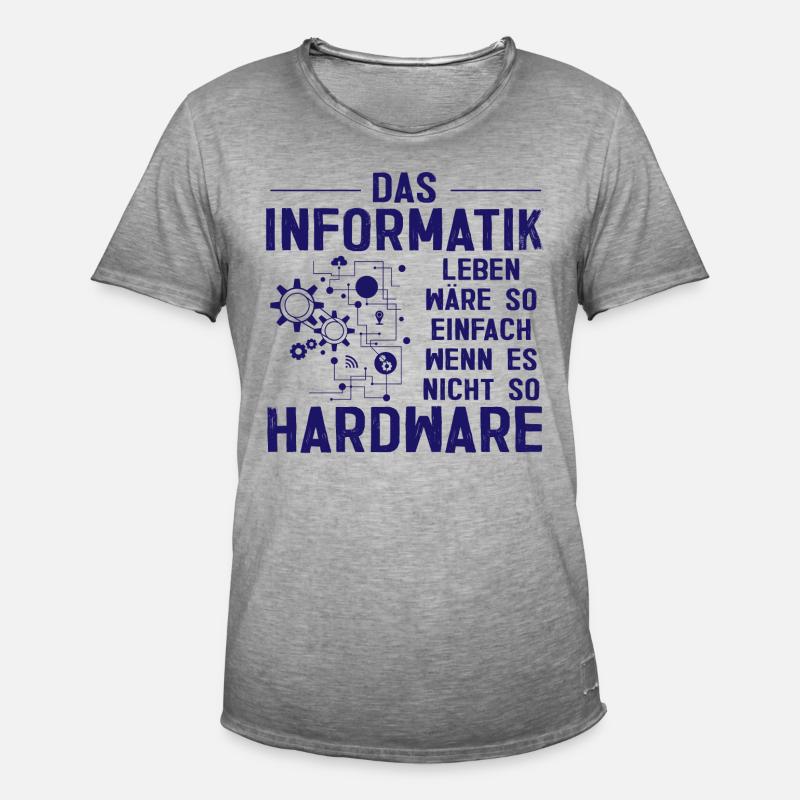 Informatik Hardware Programmierer Geschenk - Männer Vintage T-Shirt - Vintage Grau
