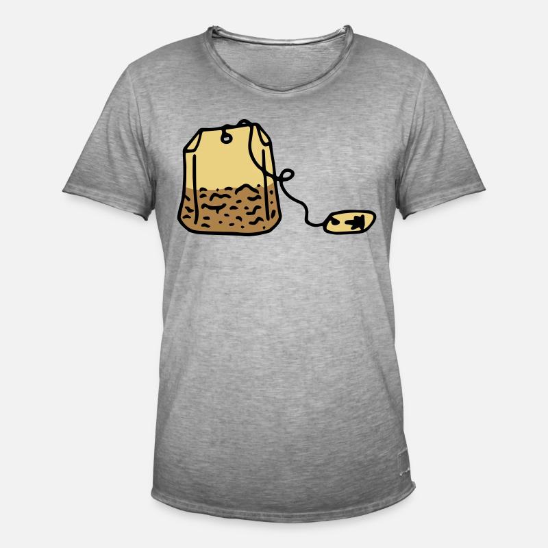 Tee Teebeutel Teetrinker Tea time - Männer Vintage T-Shirt - Vintage Grau