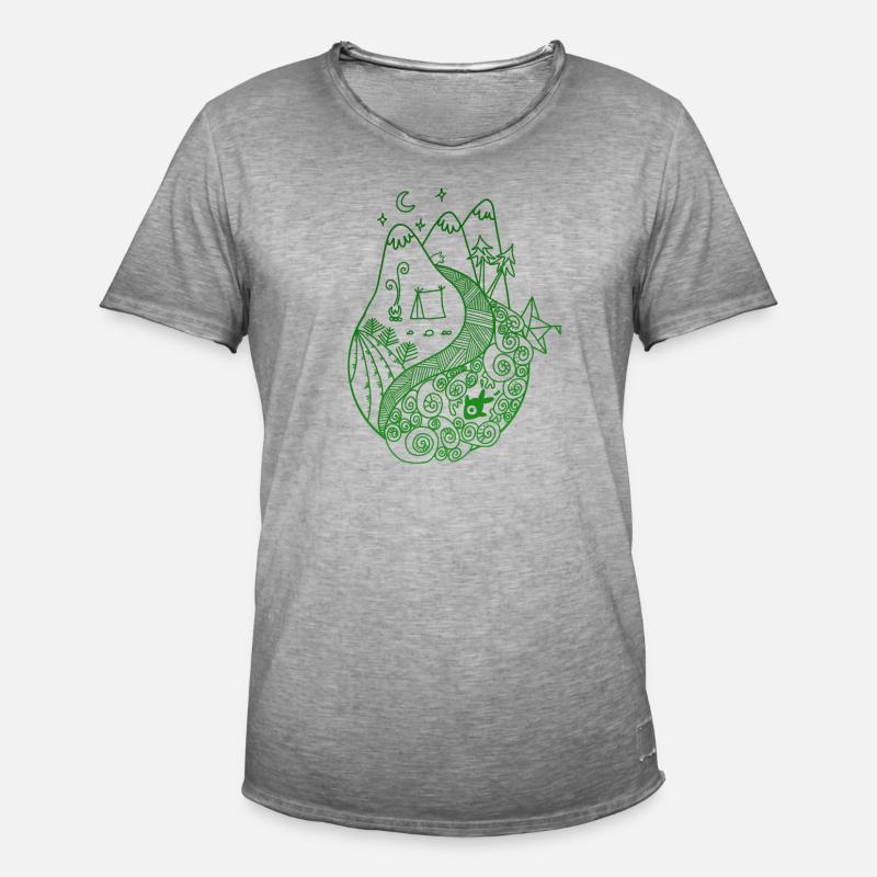 Halte die Erde einfach - Männer Vintage T-Shirt - Vintage Grau