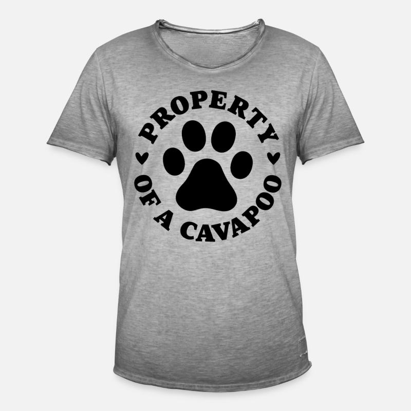 Eigentum eines Cavapoo - Männer Vintage T-Shirt - Vintage Grau