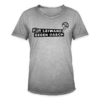 Pour Leiwand contre Oasch - T-shirt vintage Homme - vintage gris - Devant - Jose (178cm)