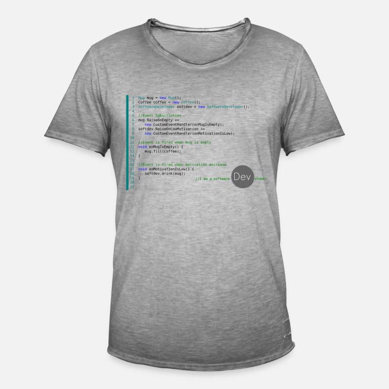 I am a Software Developer - Männer Vintage T-Shirt - Vintage Grau