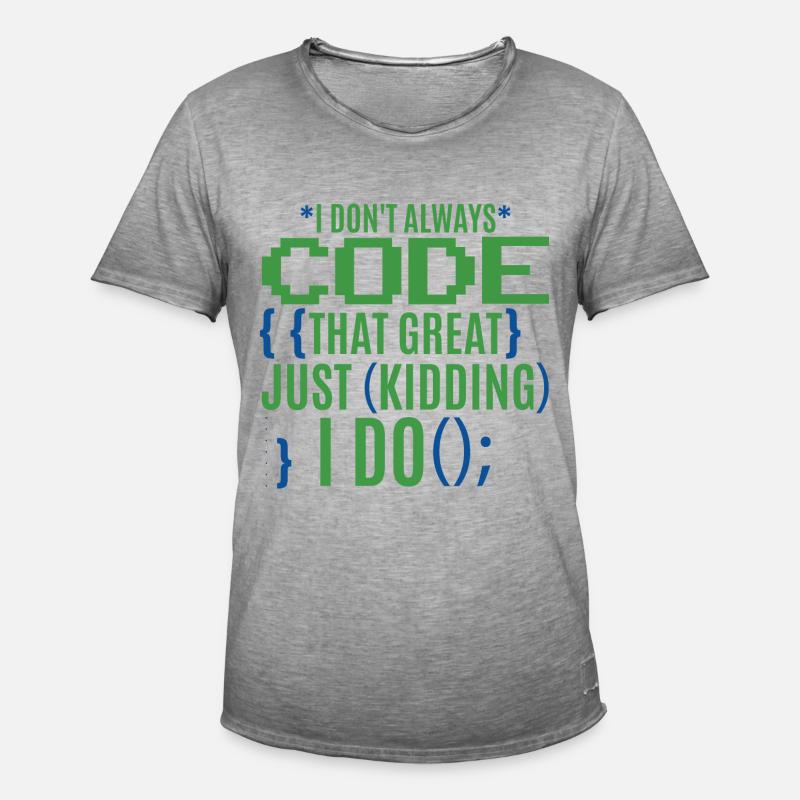 Funny Coder Programmer IT - Men's Vintage T-Shirt - vintage grey