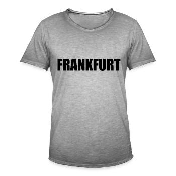 Frankfurt - Männer Vintage T-Shirt - Vintage Grau - Vorne - Jose (178cm)