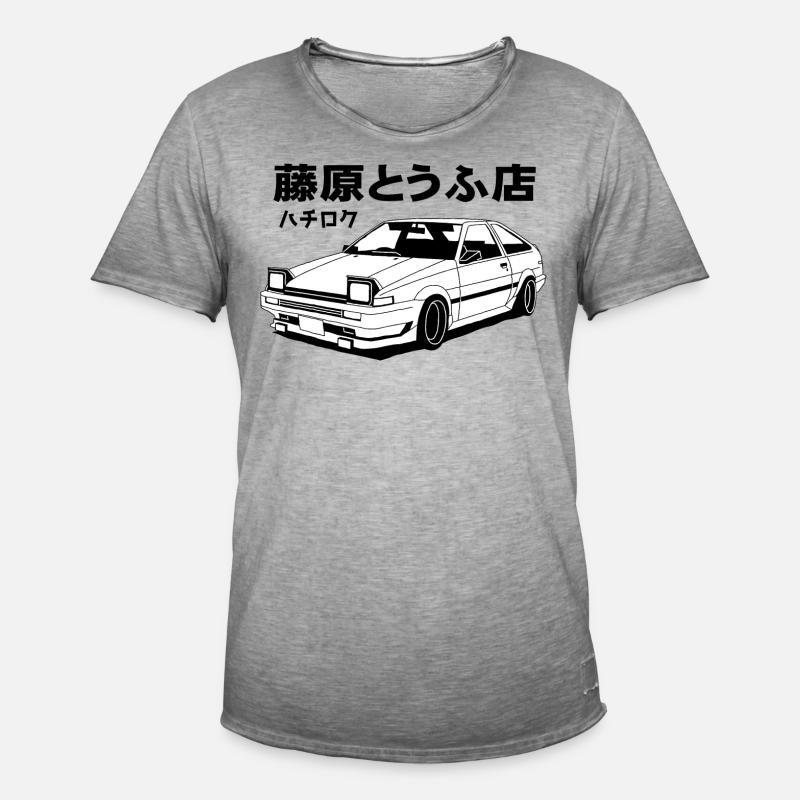 Initial D Sprinter Trueno AE86 - Männer Vintage T-Shirt - Vintage Grau