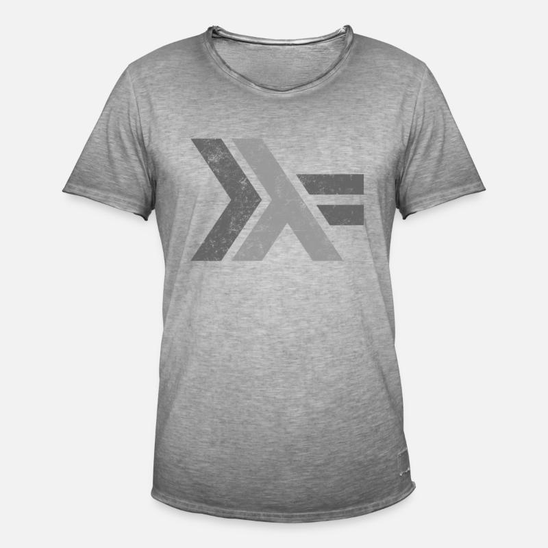 Haskell Programming Language Logo design - Men's Vintage T-Shirt - vintage grey
