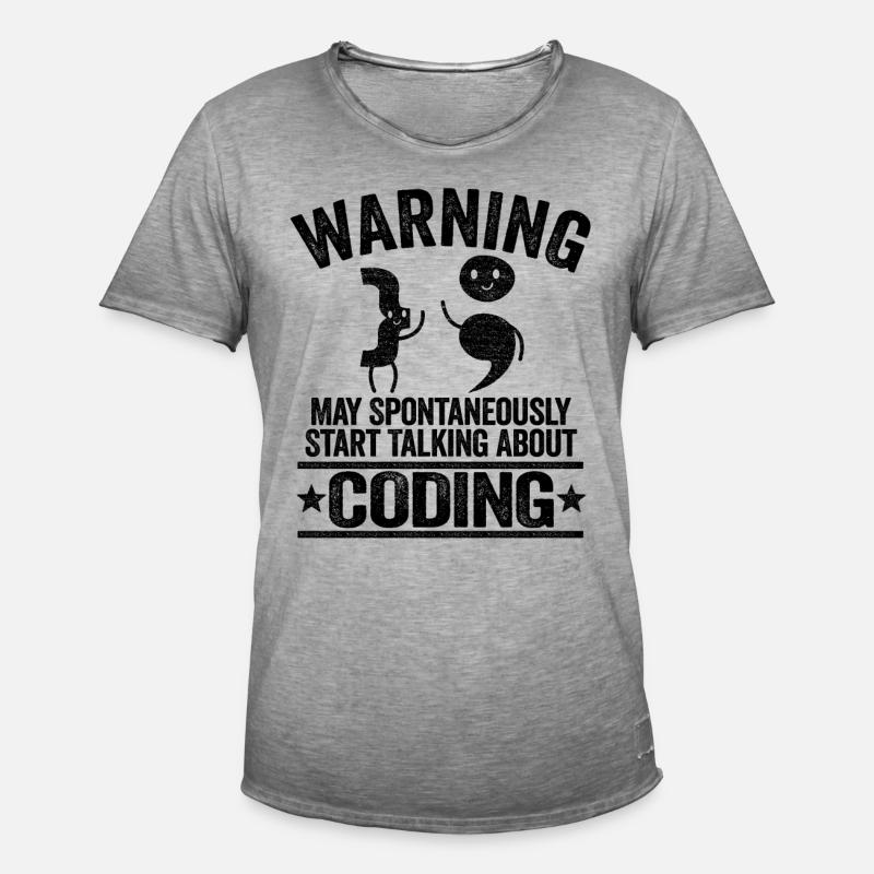 Programmierer Informatiker Coding Geschenk - Männer Vintage T-Shirt - Vintage Grau