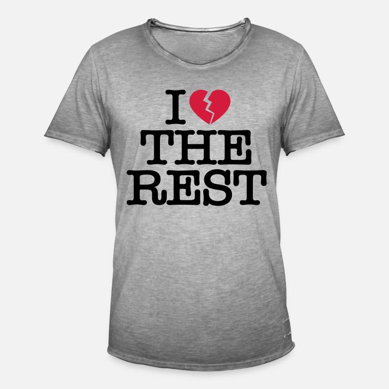 I hate the rest - Männer Vintage T-Shirt - Vintage Grau