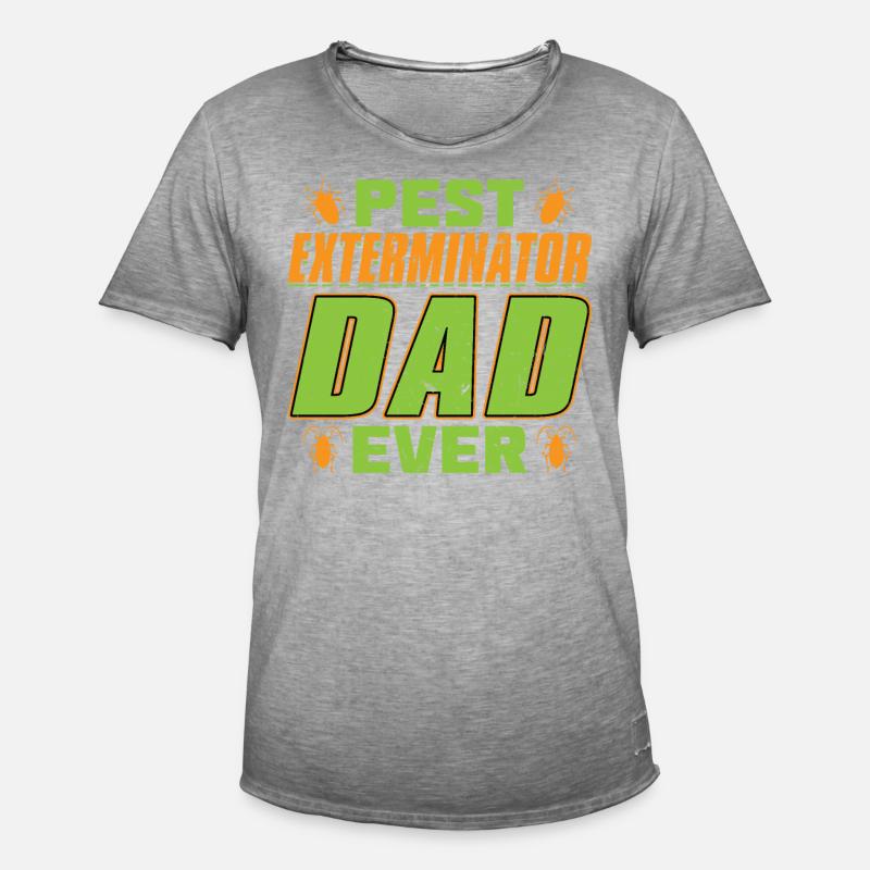 Schädlingsbekämpfer Dad Ever -Schädlingsbekämpfung - Männer Vintage T-Shirt - Vintage Grau