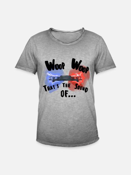 Woop Woop Thats The Sound of da Police white - Men's Vintage T-Shirt - vintage grey
