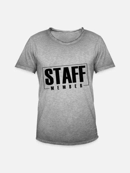 Staff Member - Männer Vintage T-Shirt - Vintage Grau