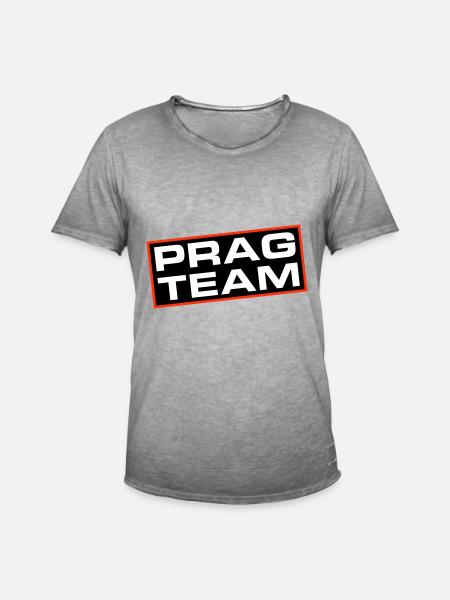 Prag Team - Männer Vintage T-Shirt - Vintage Grau