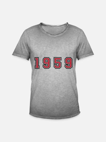 1959 year number - Men's Vintage T-Shirt - vintage grey