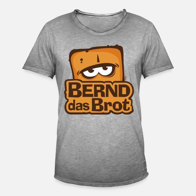 Bernd Das Brot Logo - Männer Vintage T-Shirt - Vintage Grau