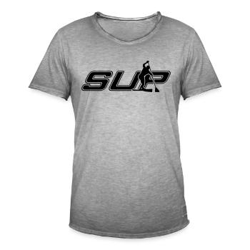 course sup - T-shirt vintage Homme - vintage gris - Devant - Jose (178cm)