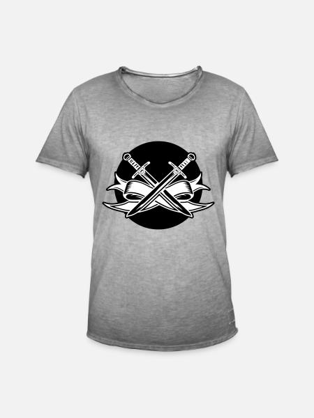 Sword Symbol - Men's Vintage T-Shirt - vintage grey