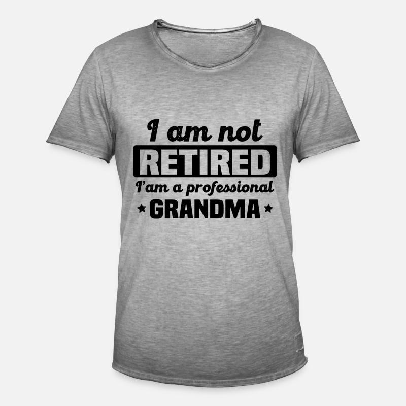 Ich bin eine professionelle Großmutter - Männer Vintage T-Shirt - Vintage Grau