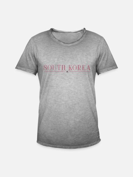 I love South Korea - Men's Vintage T-Shirt - vintage grey