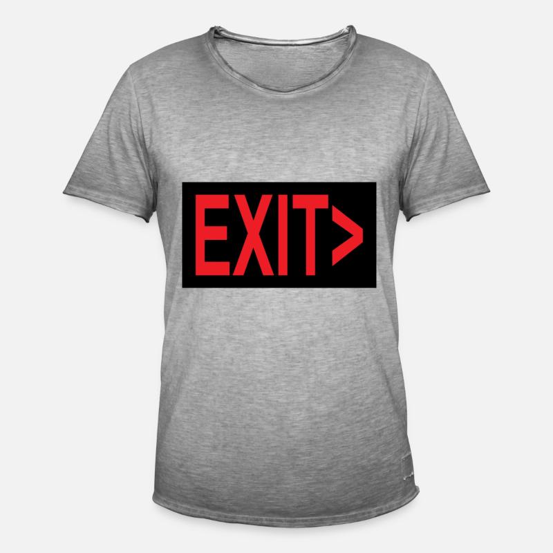 Exit / Exit / Emergency Exit - Men's Vintage T-Shirt - vintage grey