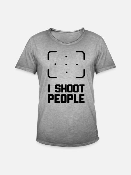 FOTOGRAF - Männer Vintage T-Shirt - Vintage Grau