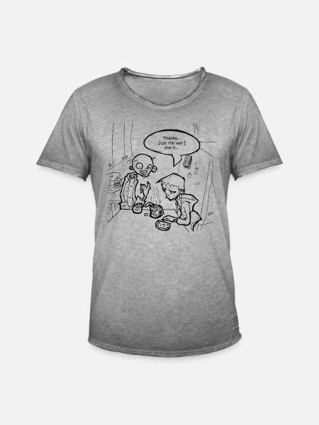 Necromania; Breakfast is served - Men's Vintage T-Shirt - vintage grey