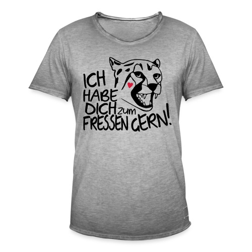 Zum Fressen Gern Haben Herz Liebe Partner Spruch - Männer Vintage T-Shirt