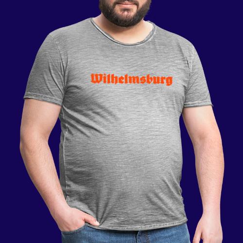 Wilhelmsburg Fraktur-Typo: Die Hamburger Elbinsel! - Männer Vintage T-Shirt