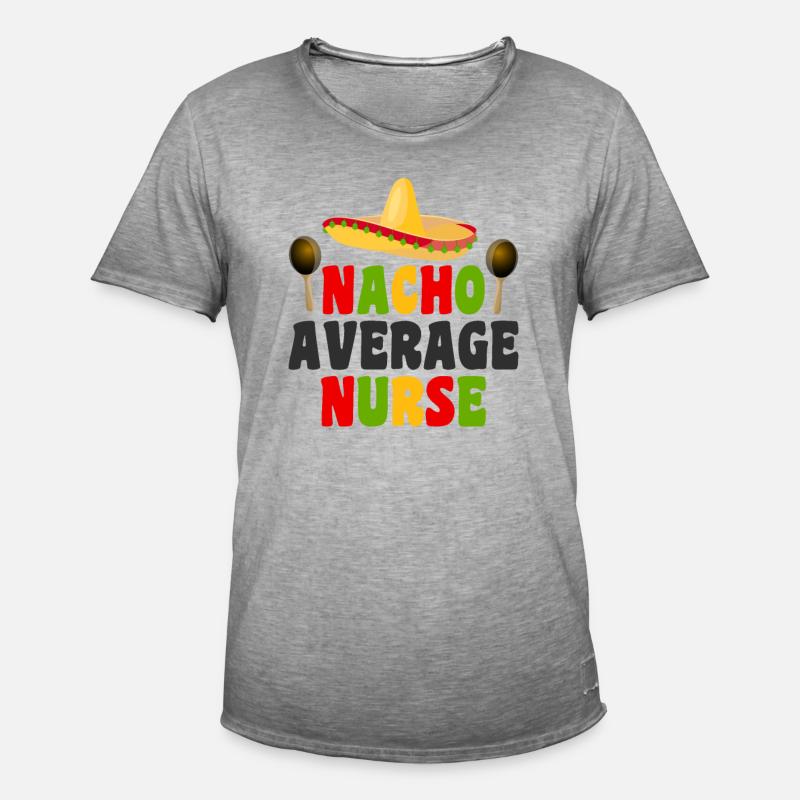 Nacho Average Krankenschwester - Männer Vintage T-Shirt - Vintage Grau