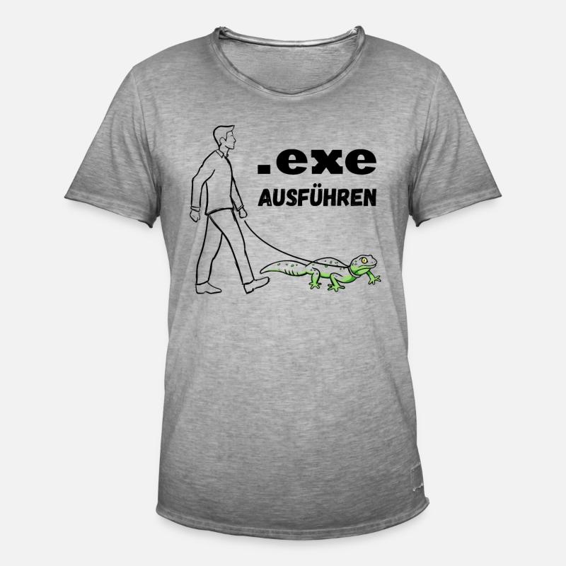 Informatiker Programmierer Computer lutig - Männer Vintage T-Shirt - Vintage Grau