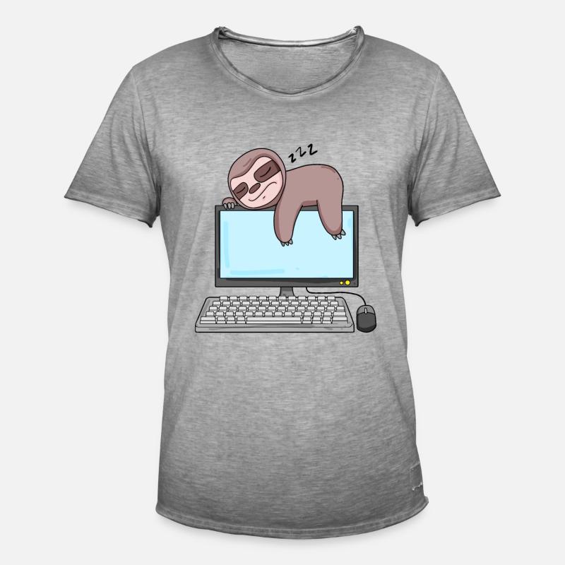 Computer Nerd Programmierer Geschenk - Männer Vintage T-Shirt - Vintage Grau