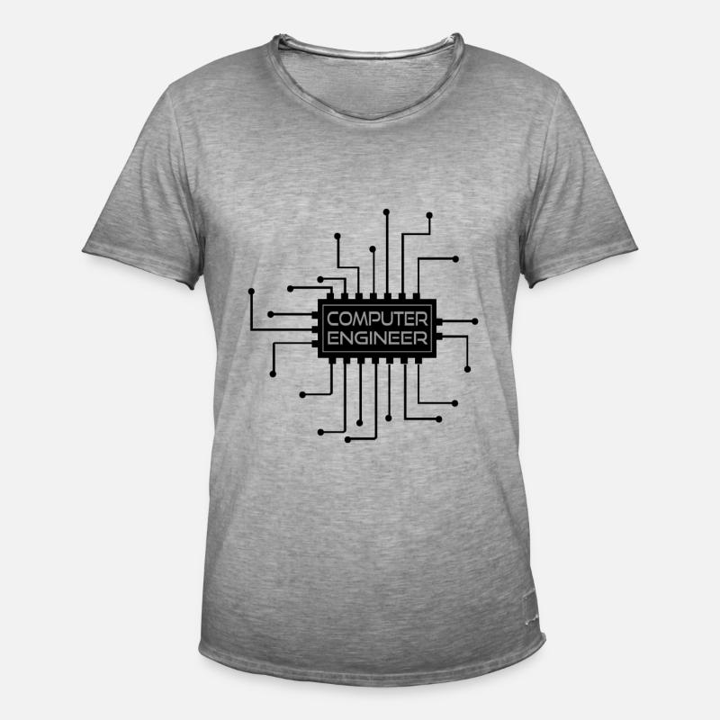 Computer engineer - Computer Ingenieur - Männer Vintage T-Shirt - Vintage Grau