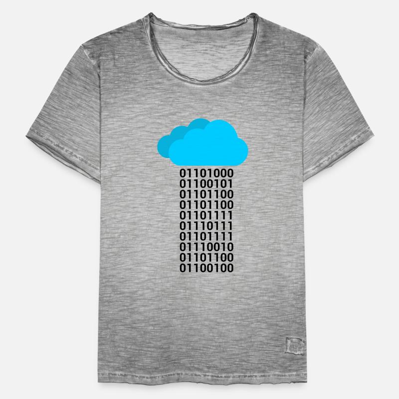 Informatique Binary Cloud Cloud T-shirt vintage Homme
