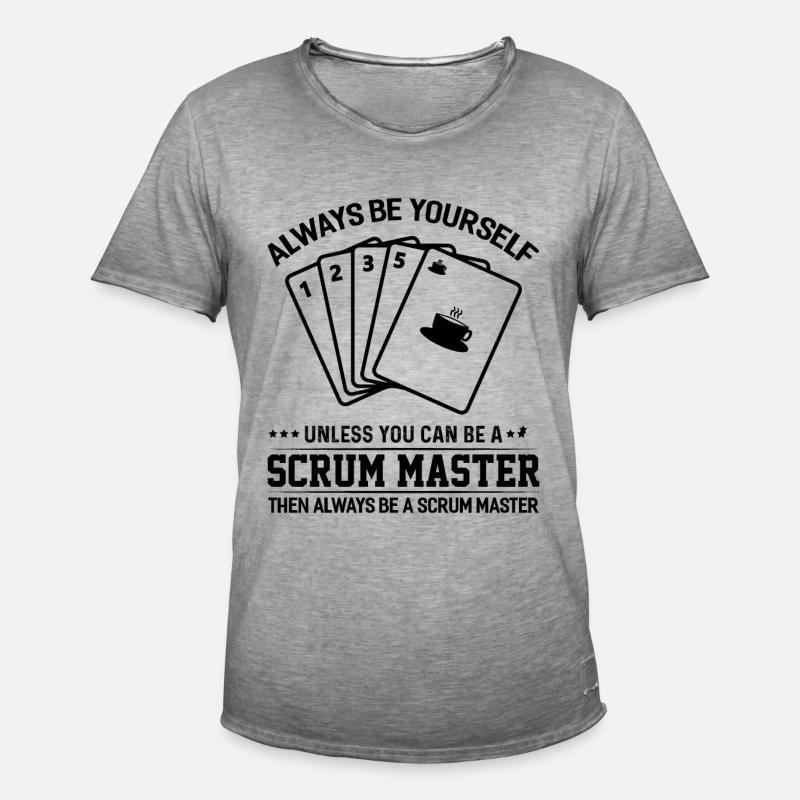 Scrum Master Agile Software Development - Men's Vintage T-Shirt - vintage grey