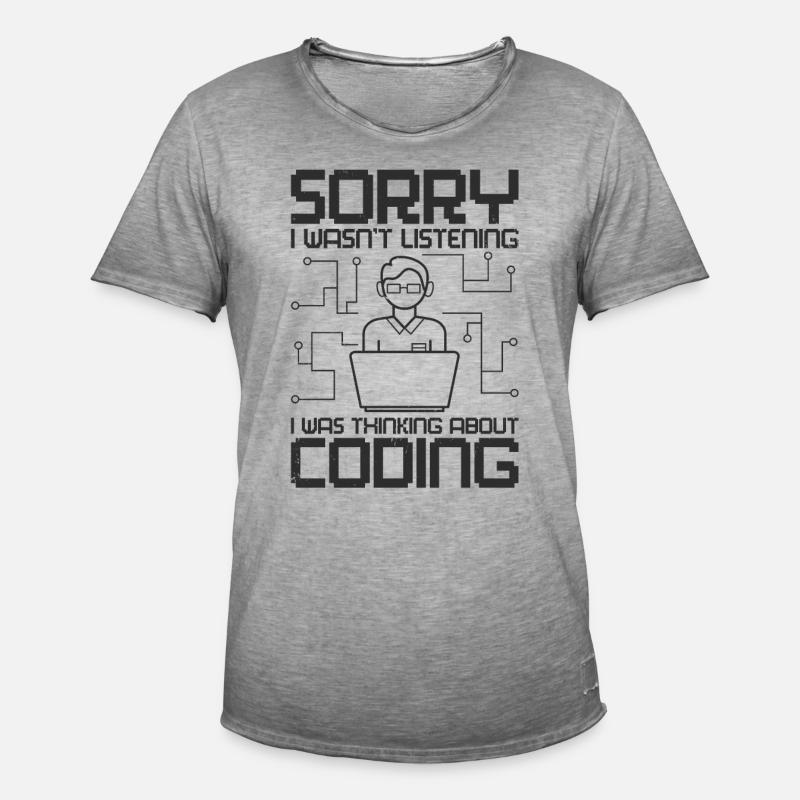 Programmierer Software Web Entwickler Coder Coding - Männer Vintage T-Shirt - Vintage Grau