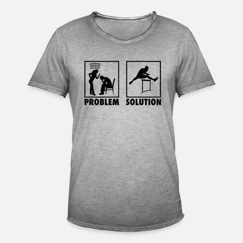 Athletics Athletes Statement Problem Solution. - Männer Vintage T-Shirt - Vintage Grau