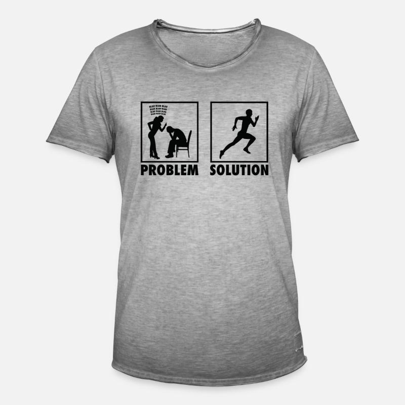 Athletics Athletes Statement Problem Solution. - Männer Vintage T-Shirt - Vintage Grau