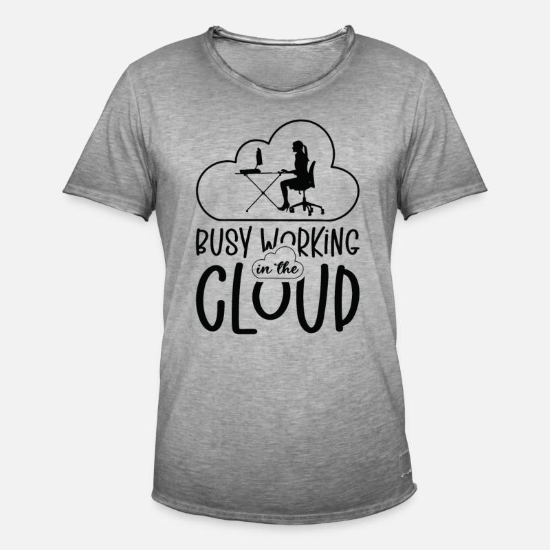 Cloud Computing Programmierer Kodierung - Männer Vintage T-Shirt - Vintage Grau