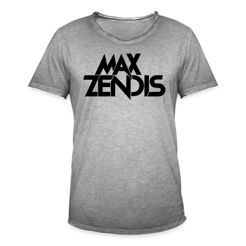 MAX ZENDIS Logo Big - White/Black - Männer Vintage T-Shirt