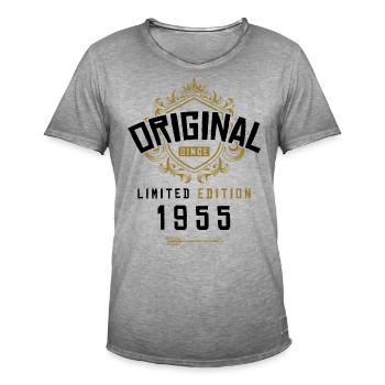 1955 limited edition Geburtstag - Männer Vintage T-Shirt - Vintage Grau - Vorne